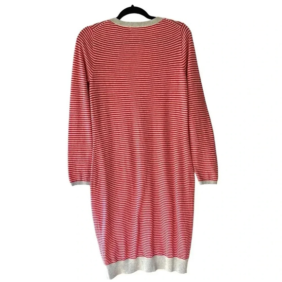 BODEN | NWOT | LONG COTTON & WOOL CARDIGAN SWEATER RED STRIPE | SIZE: 8 - Picture 6 of 9